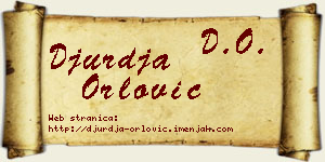 Đurđa Orlović vizit kartica